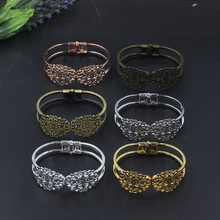 5 pulseras chapadas en 6 colores para mujer, brazalete de Metal y cobre de 65mm, joyería para mujer 2024 - compra barato