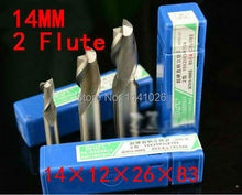 Free Shipping  2 pcs/set  14MM 2 Flute HSS & Aluminium End Mill Cutter CNC Bit Milling Machinery tools Cutting tools.Lathe Tool 2024 - buy cheap