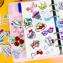 38Pcs cute  text Stickers Cartoon Character Scrapbooking Sticker For DIY Luggage Laptop Skateboard Motorcycle Pattern Sticker 2024 - buy cheap