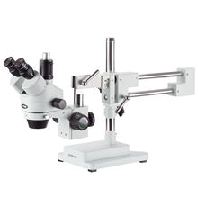 AmScope SM-4TP 7X-45X Simul-Focal Stereo Zoom Microscope on Dual Arm Boom Stand  SM-4TP 2024 - buy cheap