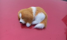 mini cute yellow&white simulation dog toy lifelike sleeping dog ,home decoration about 10x7.5x4.5cm 2024 - buy cheap