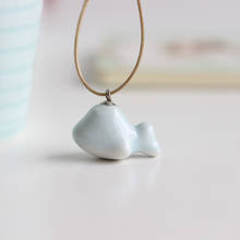 Japan and South Korea Classic Creative High Temperature Handmade Dolphin Ceramic Necklace Pendant Chain Small Accessories 2024 - buy cheap