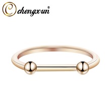 CHENGXUN Simple Line Tiny Beads Ring Women Classic Thin Design Gold  Jewelry Accessories Fashion Rings For Girls 2024 - buy cheap