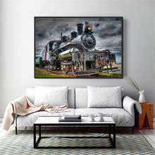 No Frame High Quality Vintage Retro Train Canvas Art Print Painting Wall Pictures for Living Room Wall Decor Canvas Fabric 2024 - buy cheap