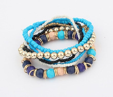 Korean Designer Fashion Bohemia Beads Bracelet Beaded Multilayer Strand Stretch Bracelets Bangles For women Girl Jewelry 2024 - buy cheap