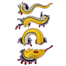 Emblemas bordados punk com aplique em ferro para roupas, conjunto de emblemas para camisetas com listras de animais de dragão, desenho animado 2024 - compre barato