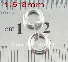 Wholesale 1000pcs 1.5*8mm 316L Stainless Steel DIY Jump Rings,Lobster Clasp Split Rings Jewelry Finding 2024 - buy cheap