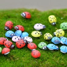50Pcs Miniature Ladybug Decorations Resin Crafts DIY Little Garden Decor 2024 - buy cheap