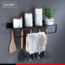 Kitchen Organizer Towel Holder Kitchen Shelf Cling Film Sauce Bottle Storage Rack Pot Shovel Hooks Tin Foil Storage Accessories 2024 - buy cheap