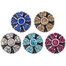 10pcs/lot New Flower Snap Button Fit 12mm Snap Buttons Jewelry Flowers Snap Bracelet for Women Girls Button Necklace Earrings 2024 - buy cheap
