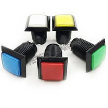 1 шт. 32 мм квадратная аркадная Кнопка Светодиодный с подсветкой кнопка с микропереключателем для аркадных игр (DC 12V, 5 цветов) 2024 - купить недорого