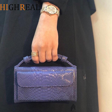 HIGHREAL Crocodile Pattern Leather Clutch Women Cowhide Leather Day Clutch Handbag Shoulder Chain Bag Drop Shipping 2024 - buy cheap