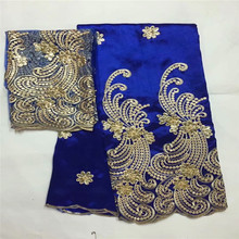 Africana George alta calidad tela de Nigeria George tela de encaje azul suizo de encaje de tela para el vestido nigeriano zgl65-782 2024 - compra barato