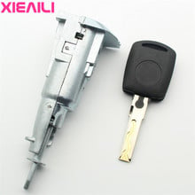 Xieaili oem cilindro de fechadura esquerda para porta automática, fechadura para skoda superb s387 2024 - compre barato