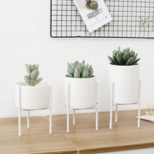 1Set Nordic Iron Ceramic Art Vases Simple Tabletop Vase Frame Ceramic Coffee Home Room Garden Flowerpot Decoration 2024 - buy cheap