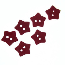 50 pcs 5/8 "Furos Em Forma de Estrela Botões de Resina Botões Fit Costura Craft Scrapbooking Vermelho 15.0mm 2024 - compre barato