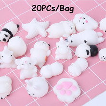 Mochi Squishy Toys 20 Pcs Mochi Kawaii Anime Squishy Animals Stress Toys Stress Relief Animal Toys Squeeze Toys 2024 - buy cheap