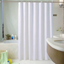 White Shower Curtains Waterproof Thick Solid Bath Curtains For Bathroom Bathtub Large Wide Bathing Cover 12 Hooks rideau de bain 2024 - купить недорого
