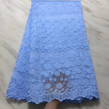 2019 Blue African Lace Fabric Embroidered Nigerian Lace Fabric High Quality French Tulle Lace Fabric Wedding Party Lace LPL1206 2024 - buy cheap