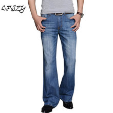 Modis-pantalones vaqueros Acampanados para hombre, Jeans de cintura alta con corte de pierna acampanada, de diseño clásico, para motorista 2024 - compra barato