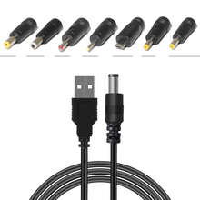 USB to DC Power Cable Universal USB to DC Jack Charging Cable Power Cord Plug Connector Adapter for Router Mini Fan Speaker 2024 - купить недорого