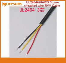 Free Ship by DHL/EMS 200m/roll UL2464#26AWG 3 core sheathed wire RVV Cable signal wire/7/0.14 tin plated Copper wire 2024 - buy cheap