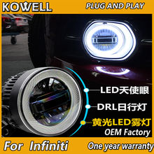 KOWELL-Luz LED antiniebla para coche Infiniti G25, G35, G37, M25, M35, M37, Q70, Ojo de Ángel automático, lámpara LED DRL 3, modelo de función 2024 - compra barato