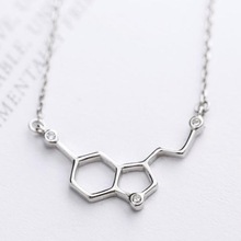 Daisies 1pc 925 Sterling Silver Molecular Pendant Necklace Chemical Necklace Science Students Choker Necklace 2024 - buy cheap