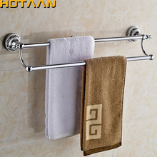 (24",60cm)Double Towel Bar With Ceramic Chrome Finish/Towel Holder,Towel Rack,Bathroom Accessories Free Shipping YT-11898 2024 - buy cheap