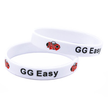 OBH 1PC GG Easy Silicone Bracelet White Debossed Logo for Gamers 2024 - buy cheap