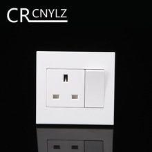 UK Standard Household  wall socket with switch 1 Gang 1Way Switch Socket  250v 13A 2024 - buy cheap