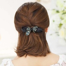 CHIMERA Butterfly Bowknot Hair Barrette Crystal Rhinestone Hair Clips Clamp for Women Black Ponytail Clip Hair Pins Jewelry 2024 - buy cheap