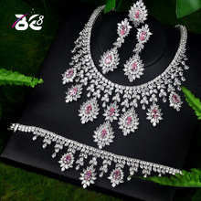 Be 8 Brilliant crystal AAA CZ Queen Women Jewelrt Sets Bridal Fashion Jewelry Wedding Party Necklace Set parure bijoux femmeS071 2024 - buy cheap