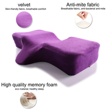 memory foam eyelash extension pillow ergonomic curve pillow neck support prevent snoring perfect concave medical pillows 2024 - buy cheap
