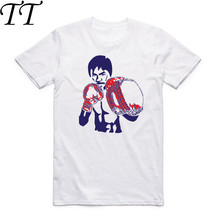 Camiseta blanca con estampado de MVP, camisa de manga corta con cuello redondo, Boxer de MP Pacquiao, moda de verano, 2019 2024 - compra barato