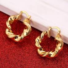Circle Earrings Arab Earrings for Women Gold Color Beautiful Round Earrings Fashion Jewelry Party Gifts 2024 - buy cheap