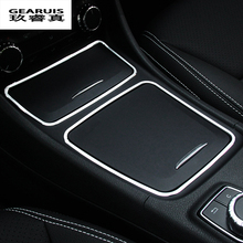 Car styling stainless steel Stickers Cover Gear Panel control Decorative Frame Trim For Mercedes-Benz GLA /CLA X156 C117 A Class 2024 - buy cheap