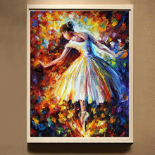 Arte de habilidades pintado a mano, pintura abstracta de alta calidad sobre lienzo, pintura pintada a mano, Ballet bonito, bailarina 2024 - compra barato