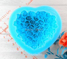 Envío Gratis molde de silicona con forma de corazón Rosa modelado fondant decoración de torta de chocolate molde de silicona 2024 - compra barato