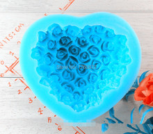 Free shipping The rose heart shape modelling fondant silicon mold chocolate cake decoration silicone mold silicone mold 2024 - buy cheap