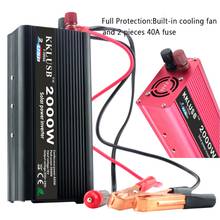 Portable Car Power Inverter Dual USB 2000 Watt DC 12V to AC 220V Charger Converter Adapter DC 12 to AC 220 Modified Sine Wave 2024 - buy cheap