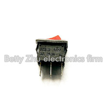 Interruptor basculante rojo, 3 pies, 2 archivos, 15MM x 10MM, 3A/250V, 50 Uds./lote 2024 - compra barato