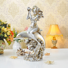 Nordic home decoration resin Mermaid statue living room decoration crafts Figurines desktop Ornaments Wedding Gift decorative 2024 - buy cheap