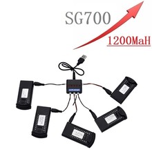 3.7V 1200mAh Li-po Battery and (5-in-1) Charger for DM107S SG700 S169 For RC Quadcopter Spare Parts 3.7v 903048 Drone Battery 2024 - buy cheap