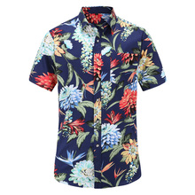 Camisa havaiana masculina com estampa de palmeira, camisa casual para homens, camisa floral com manga curta do havaí, camisa masculina 3xl 2024 - compre barato