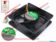 Серверный охлаждающий вентилятор Nidec M33407-33 DC 24 В 0,18 А, 3 провода 80x80x25 мм 2024 - купить недорого