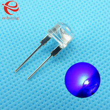 8mm Blue Straw Hat Light LED Emitting Diode Ultra Bright Lamp Bead Plug-in DIY Kit Practice Wide Angle 8 mm 100 pcs/lot 2024 - buy cheap