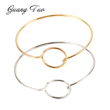 SL002 Simple Geometric Circle Couple Bracelet Bangles Fashion Adjustable Bracelets For Women Jewelry Charm Bangles 2024 - buy cheap