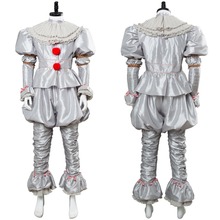 Hot Movie IT Pennywise Costume Cosplay Stephen King It Pennywise The Clown Costume Cosplay Full Suits Halloween Party Costume 2024 - buy cheap