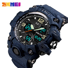 SKMEI Outdoor Sport Watch Men 5Bar Waterproof Military Camouflage Watches Dual Display Wristwatches relogio masculino Clock Male 2024 - buy cheap